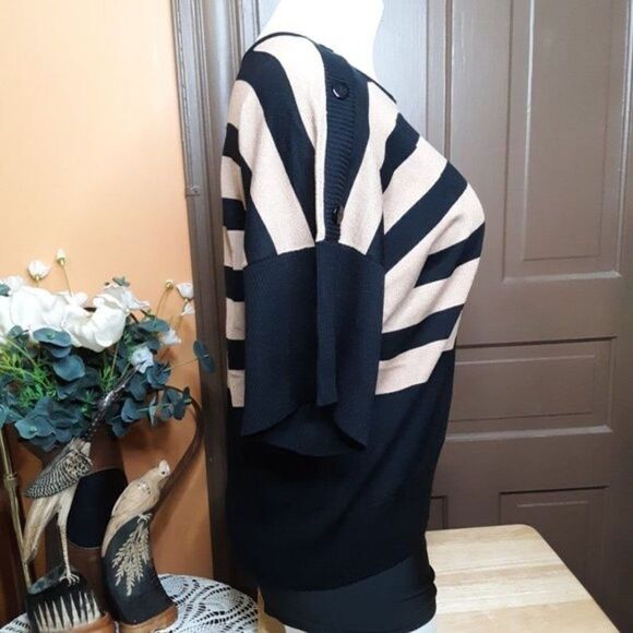 Notation Women's Black Tan Tunic Blouse size 2X - Picture 3 of 12